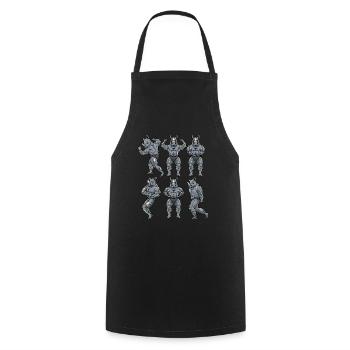 Nashorn Fitness Fitnessstudio Motivation - Kochschürze - Schwarz - Vorne - AI Model Male 185 dark (185cm)