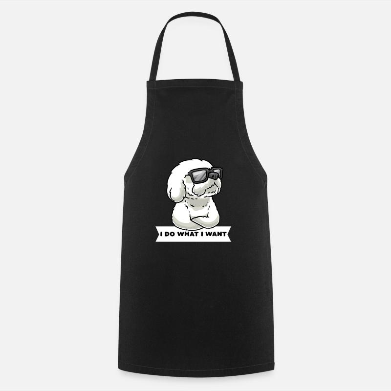 Bichon Frisé têtu Bichon bouclé - Tablier de cuisine - noir