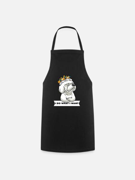 Bichon Frisé têtu Bichon bouclé - Tablier de cuisine - noir
