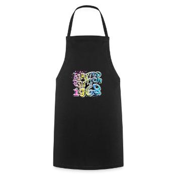 Édition limitée 1968 Graffiti - Tablier de cuisine - noir - Devant - AI Model Male 185 dark (185cm)