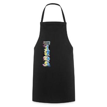 Édition limitée 1965 Graffiti - Tablier de cuisine - noir - Devant - AI Model Male 185 dark (185cm)