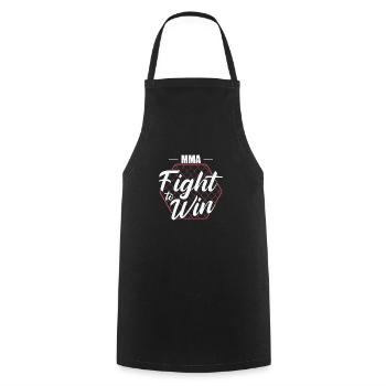 MMA se battre pour gagner les arts martiaux mixtes - Tablier de cuisine - noir - Devant - AI Model Male 185 dark (185cm)