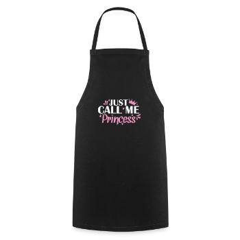Just Call Me Princess Girlfriend Girl - Cooking Apron - black - Front - AI Model Male 185 dark (185cm)