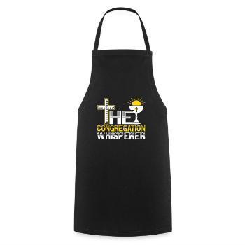 The Congregation Whisperer Pastor Preacher - Cooking Apron - black - Front - AI Model Male 185 dark (185cm)