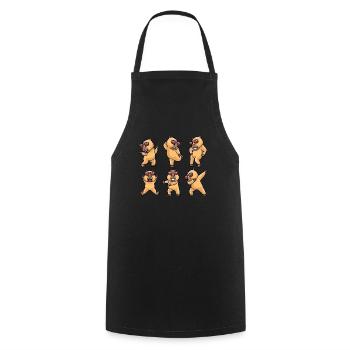 Capybara dansant avec des lunettes de soleil capybara - Tablier de cuisine - noir - Devant - AI Model Male 185 dark (185cm)