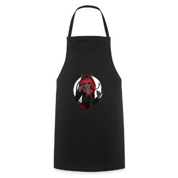 Anime Horreur Halloween Démon Fille - Tablier de cuisine - noir - Devant - AI Model Male 185 dark (185cm)