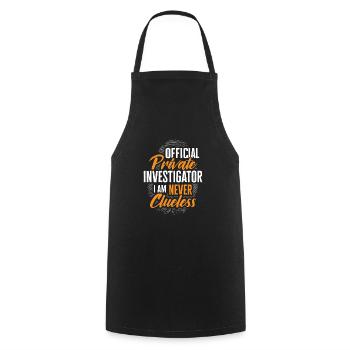 Spy Private Detective Investigator Detective Gift - Cooking Apron - black - Front - AI Model Male 185 dark (185cm)