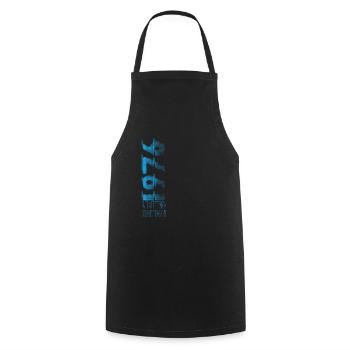 Édition limitée 1976 Graffiti - Tablier de cuisine - noir - Devant - AI Model Male 185 dark (185cm)