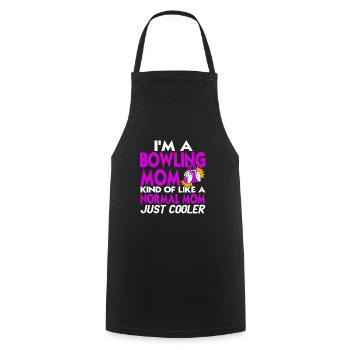 Je suis une maman bowling un peu comme une maman normale juste - Tablier de cuisine - noir - Devant - AI Model Male 185 dark (185cm)