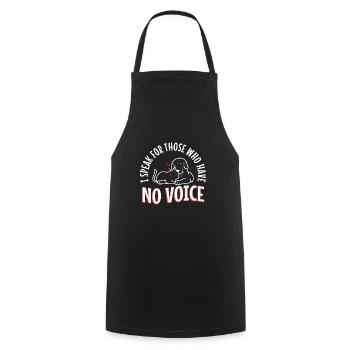 Je parle au nom de ceux qui n’ont pas de voix - Tablier de cuisine - noir - Devant - AI Model Male 185 dark (185cm)