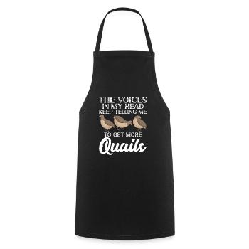 Quail bird lover gift - Cooking Apron - black - Front - AI Model Male 185 dark (185cm)