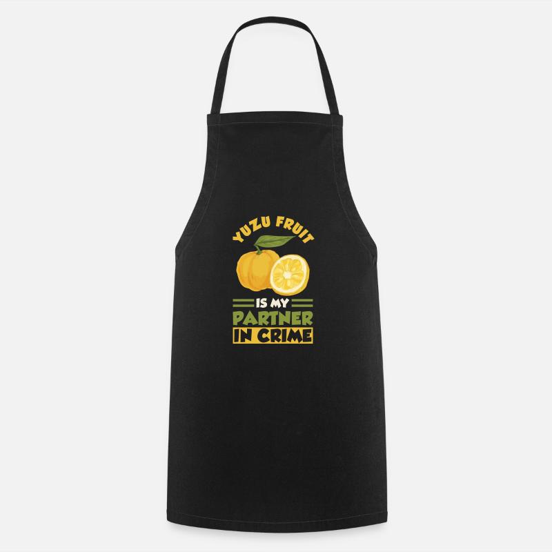 Yuzu Fruit Dicton - Tablier de cuisine - noir