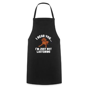 Redbone Coonhound Dog Gift - Cooking Apron - black - Front - AI Model Male 185 dark (185cm)