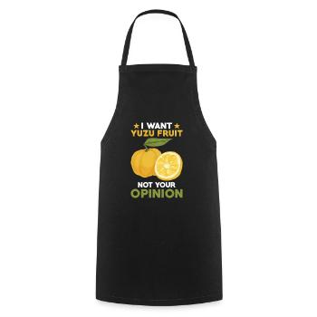 Yuzu Fruit Dicton - Tablier de cuisine - noir - Devant - AI Model Male 185 dark (185cm)
