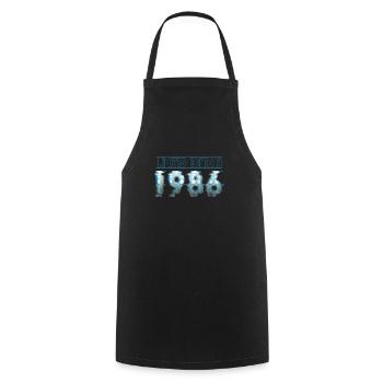 Édition limitée 1986 Graffiti - Tablier de cuisine - noir - Devant - AI Model Male 185 dark (185cm)