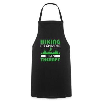 Bouldering Climbing - Hiking It's Cheaper Than The - Cooking Apron - black - Front - AI Model Male 185 dark (185cm)