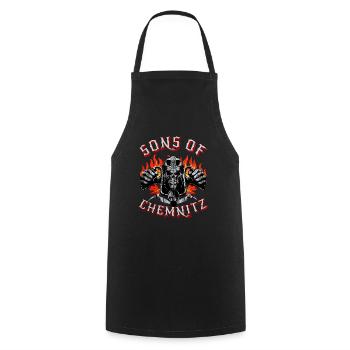 Chemnitz Biker Geschenk sons of Chemnitz - Cooking Apron - black - Front - AI Model Male 185 dark (185cm)