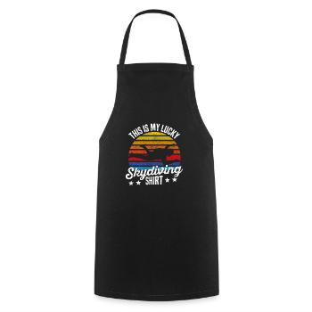 Drôles d’amateurs de parachutisme Skychute - Tablier de cuisine - noir - Devant - AI Model Male 185 dark (185cm)