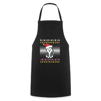 Husky Weihnachten Ugly Christmas - Cooking Apron - black - Front - AI Model Male 185 dark (185cm)