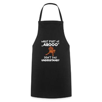 Redbone Coonhound Dog Gift - Cooking Apron - black - Front - AI Model Male 185 dark (185cm)