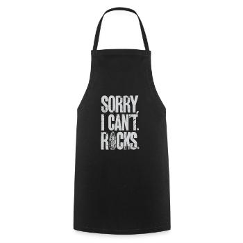 Rockhound Geology Rock Collecting Stone Collectors - Cooking Apron - black - Front - AI Model Male 185 dark (185cm)