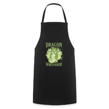 Dragon Whisperer Fantasy Animal Dragon - Tablier de cuisine - noir - Devant - AI Model Male 185 dark (185cm)