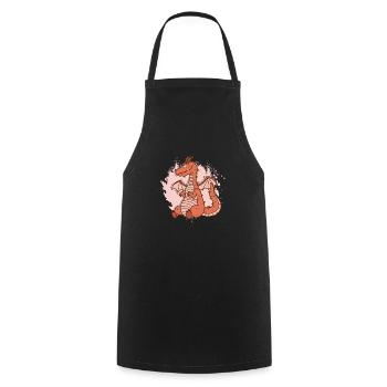 Baby dragon sits cute fantasy animal - Cooking Apron - black - Front - AI Model Male 185 dark (185cm)
