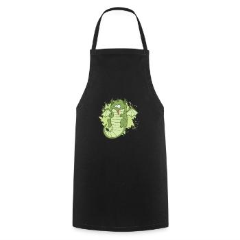 Fat Dragon Looks Funny Animal - Cooking Apron - black - Front - AI Model Male 185 dark (185cm)