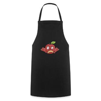 Halloween Apple Zombie Food Fruit Monster Spooky - Cooking Apron - black - Front - AI Model Male 185 dark (185cm)