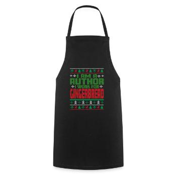 Auteur Dicton de Noël - Tablier de cuisine - noir - Devant - AI Model Male 185 dark (185cm)