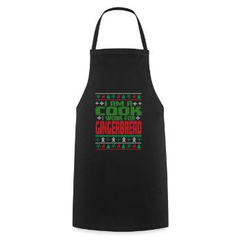 Chef Christmas Quote - Cooking Apron - black - Front - AI Model Male 185 dark (185cm)