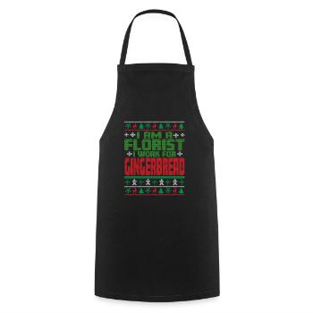 Florist Christmas Saying - Cooking Apron - black - Front - AI Model Male 185 dark (185cm)
