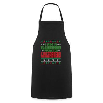 Wachmann Weihnachten Spruch - Kochschürze - Schwarz - Vorne - AI Model Male 185 dark (185cm)