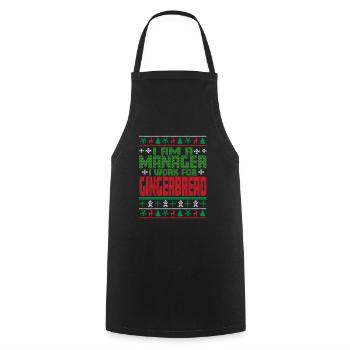 Manager Weihnachten Spruch - Kochschürze - Schwarz - Vorne - AI Model Male 185 dark (185cm)