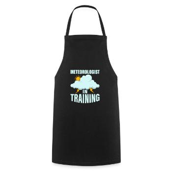 Meteorologist in Training Weather Meteorology - Cooking Apron - black - Front - AI Model Male 185 dark (185cm)