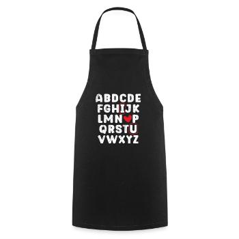 Valentinstag Herztag Amor Liebe Beziehung - Kochschürze - Schwarz - Vorne - AI Model Male 185 dark (185cm)