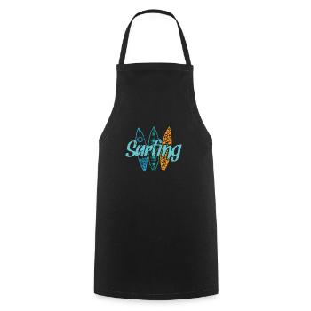 Surfing Water Sports Surfing Wind - Cooking Apron - black - Front - AI Model Male 185 dark (185cm)