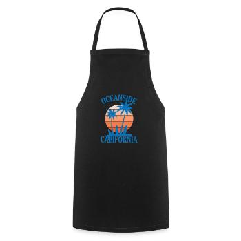 Oceanside California Surfing - Cooking Apron - black - Front - AI Model Male 185 dark (185cm)