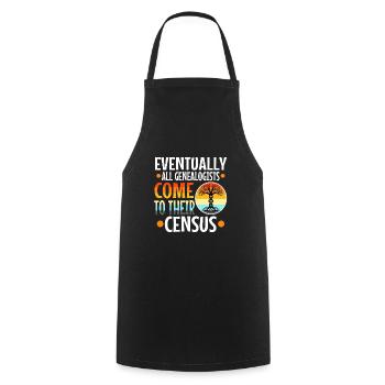 Finalement, tous les généalogistes viennent à leur recensement - Tablier de cuisine - noir - Devant - AI Model Male 185 dark (185cm)