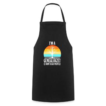 I hunt dead people - Cooking Apron - black - Front - AI Model Male 185 dark (185cm)