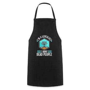 I hunt dead people - Cooking Apron - black - Front - AI Model Male 185 dark (185cm)