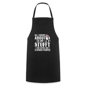 American Staffordshire Bull Terrier Staffy Dog - Cooking Apron - black - Front - AI Model Male 185 dark (185cm)