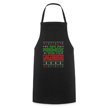 Paramedic Christmas quote - Cooking Apron - black - Front - AI Model Male 185 dark (185cm)