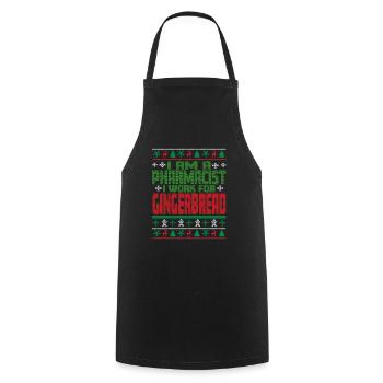 Pharmacist Christmas Saying - Cooking Apron - black - Front - AI Model Male 185 dark (185cm)