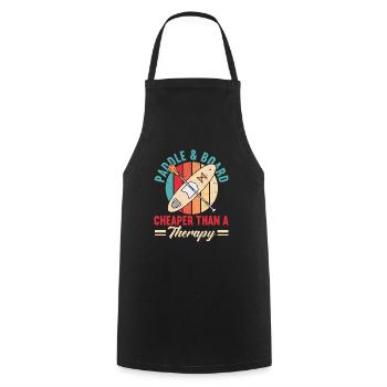SUP Paddle Board Paddleboarding - Cooking Apron - black - Front - AI Model Male 185 dark (185cm)