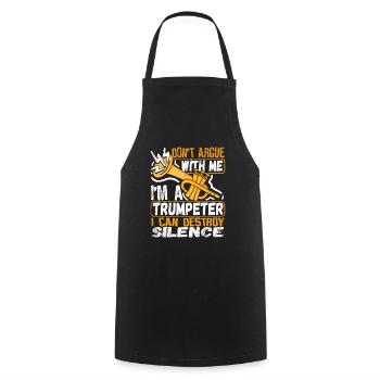 Trumpeter Trumpet Instrument Brass Music - Cooking Apron - black - Front - AI Model Male 185 dark (185cm)