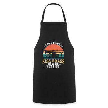 Trumpeter Trumpet Instrument Brass Music - Cooking Apron - black - Front - AI Model Male 185 dark (185cm)