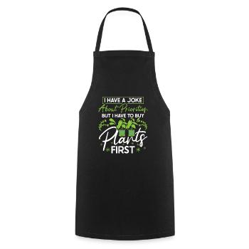 Plant Lovers Gardening Garden Gardeners - Cooking Apron - black - Front - AI Model Male 185 dark (185cm)