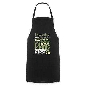 Plant Lovers Gardening Garden Gardeners - Cooking Apron - black - Front - AI Model Male 185 dark (185cm)