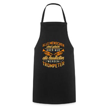 Trompeter Trompete Instrument Blechblasmusik - Kochschürze - Schwarz - Vorne - AI Model Male 185 dark (185cm)